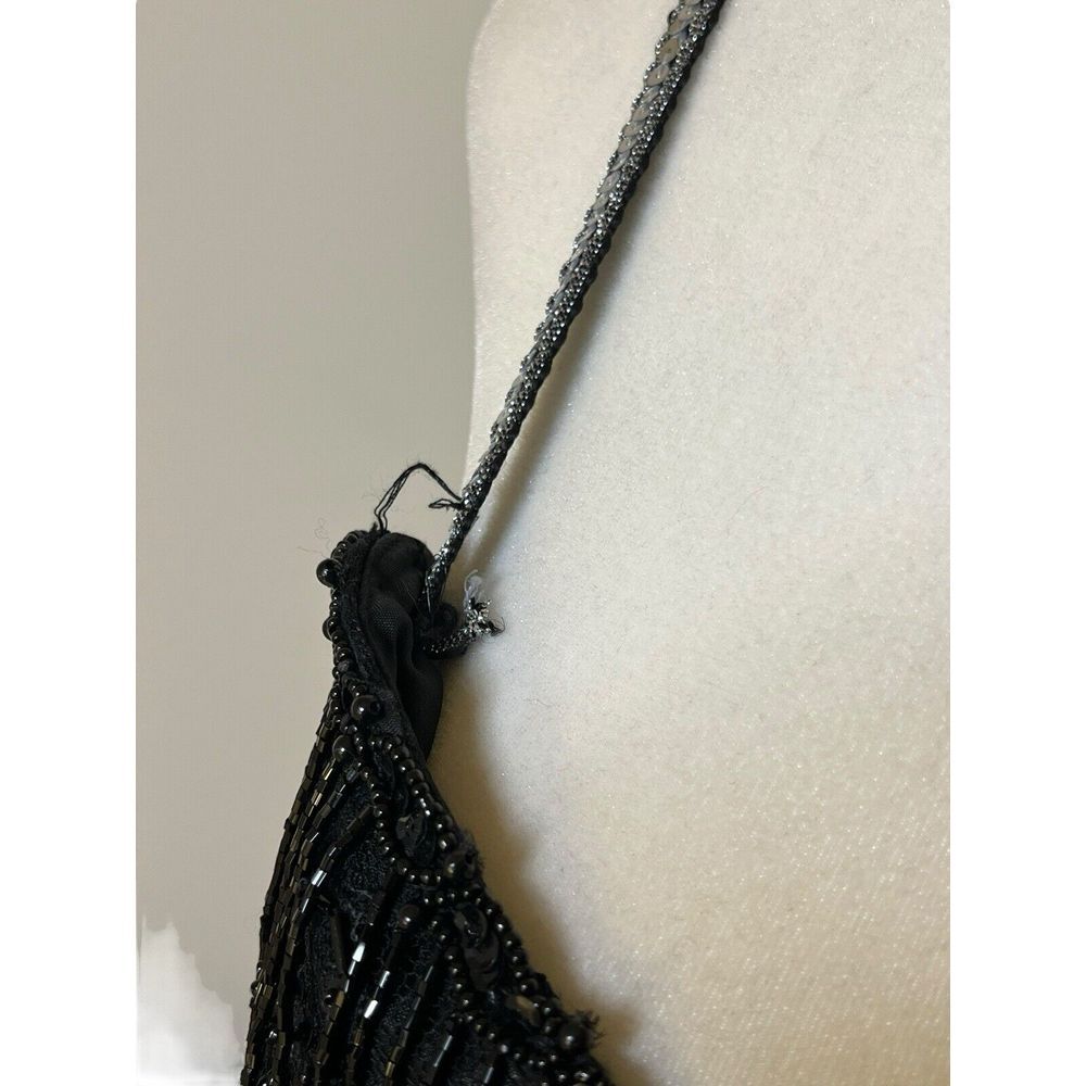 Vintage- LILLIE RUBIN After Five Size 10 Beaded Black Evening Party Dance Dress‎ - Picture 9 of 16